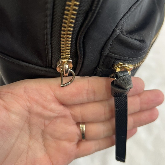 Kate‎ Spade Wilson Road Small Bradley Backpack Black Nylon Gold Leather Straps main image 9